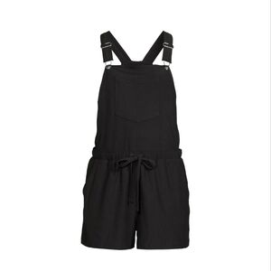 No Boundaries NWT Stretchy Elastic Drawstring Waist Juniors Shortall Black 648